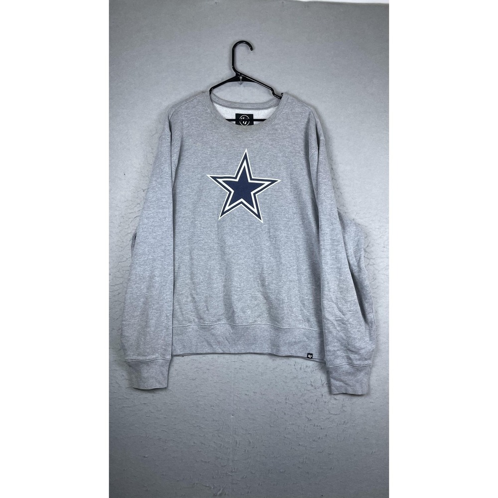 Dallas Cowboys‎ Sweatshirt Mens 2XL Gray NFL Football '47 Crewneck Fleece